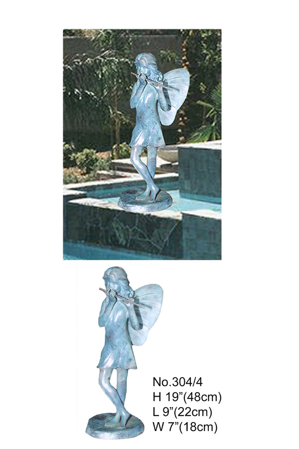 Standing Fairy with Flute 19\"H