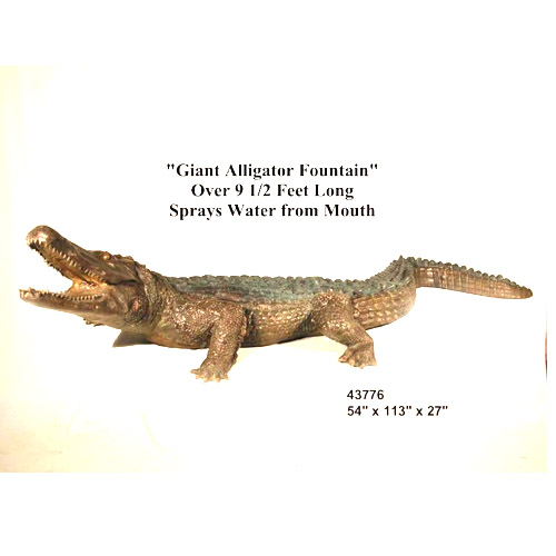 Bronze Alligator Fountain Bronze Alligator Fountain
