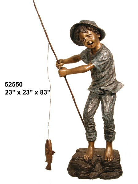 Bronze Fishing Boy Bronze Fishing Boy