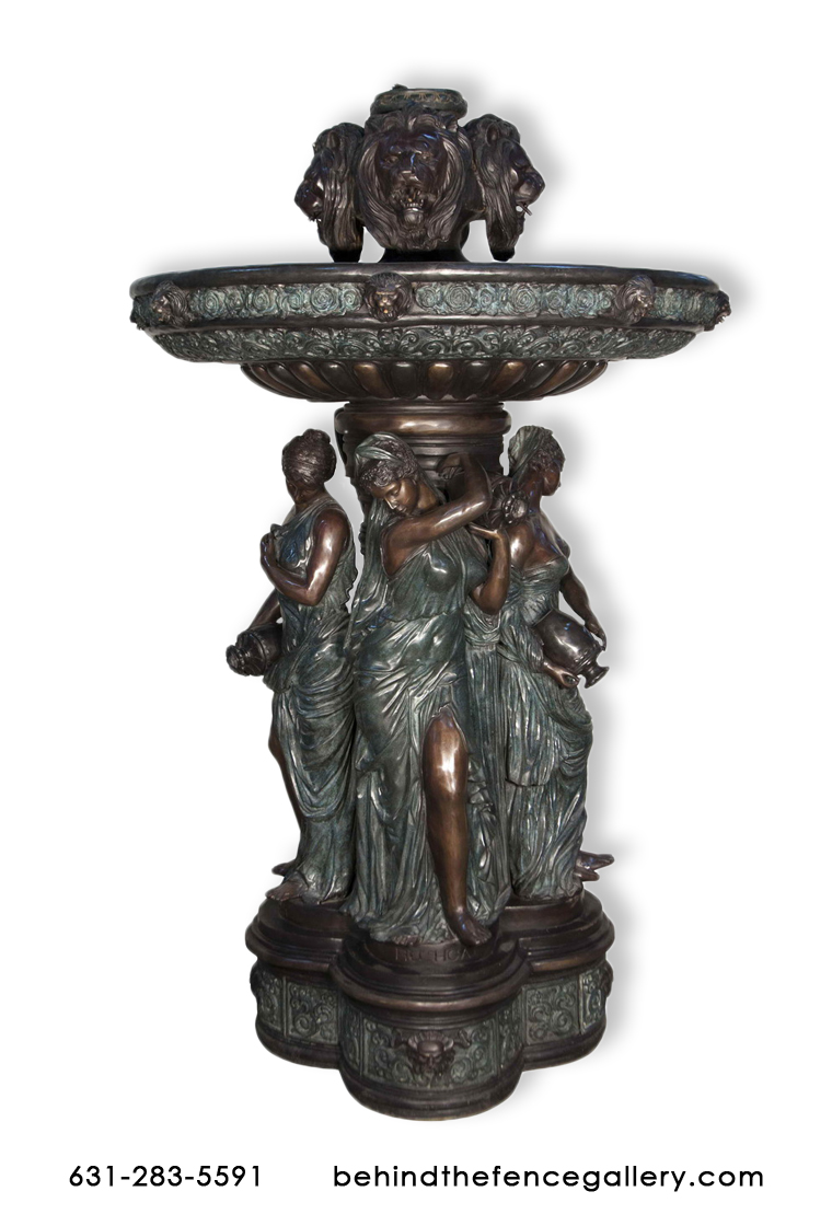 Bronze Four Girls Fountain