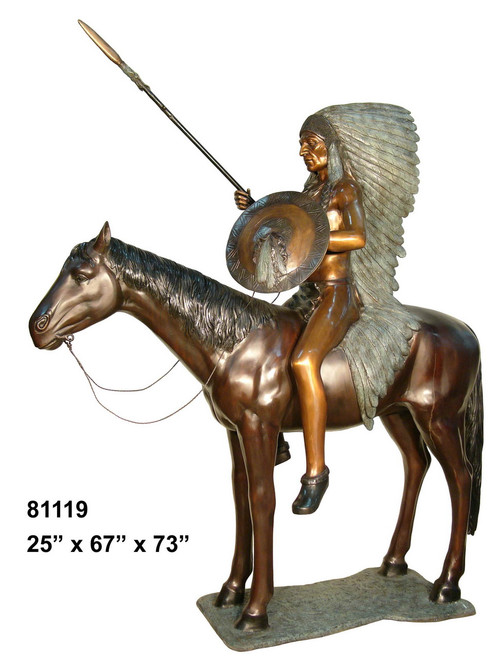 Bronze Indian on the Horse Bronze Indian on the Horse