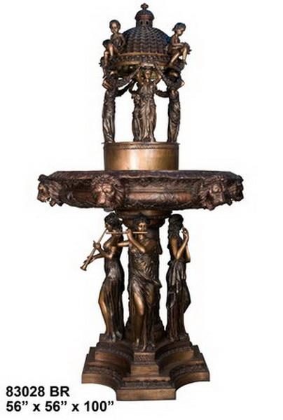 Bronze Four Seasons Two-Tier Fountain Bronze Four Seasons Two-Tier Fountain