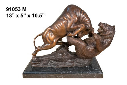 Bronze Bear with Bull  Bronze Bear with Bull