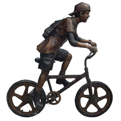 Bronze Biker Statue