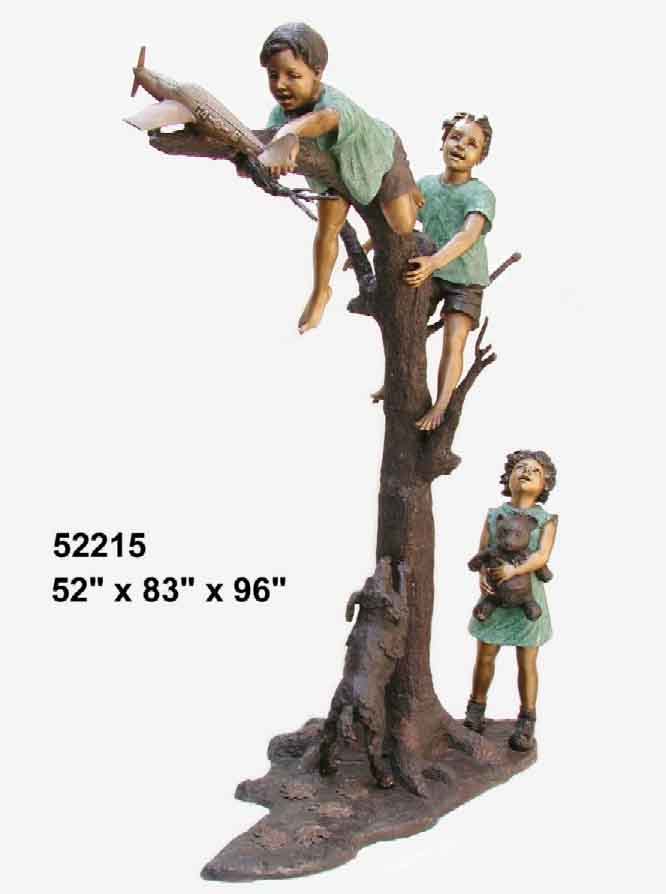 Bronze Kids Climbing a Tree Bronze Kids Climbing a Tree