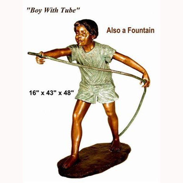 Bronze Boy with a Hose Fountain