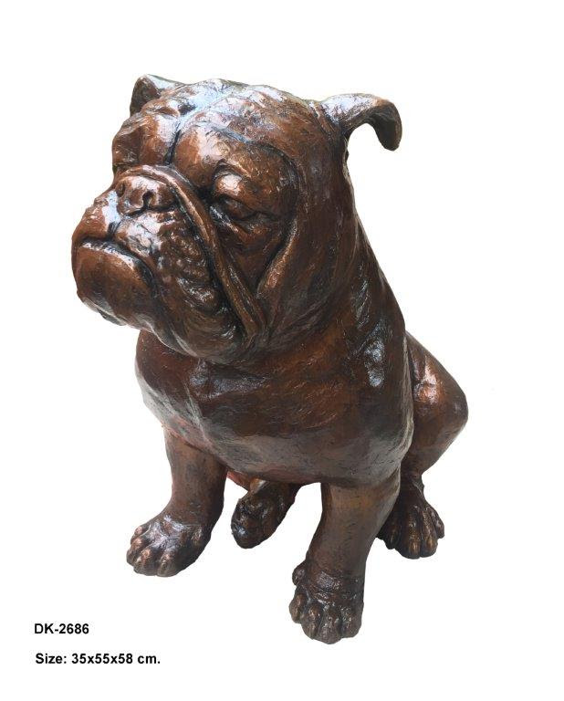 Bronze Bulldog Statue