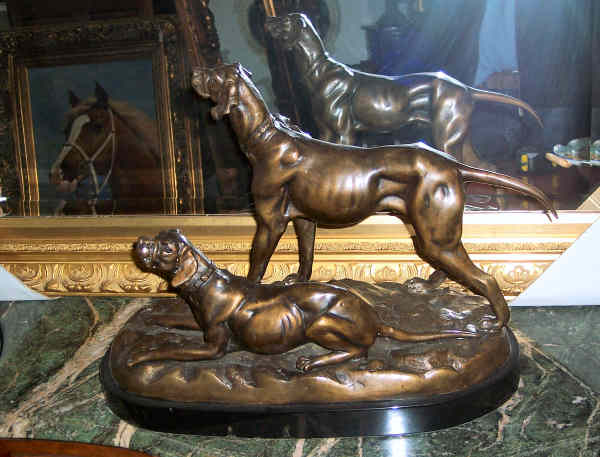 Bronze Bloodhound Dogs Bronze Bloodhound Dogs