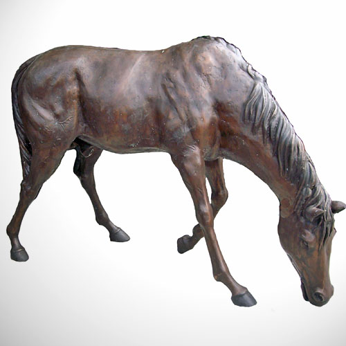 Bronze Horse Head Down
