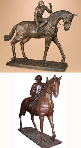 Bronze Jockey on a Horse