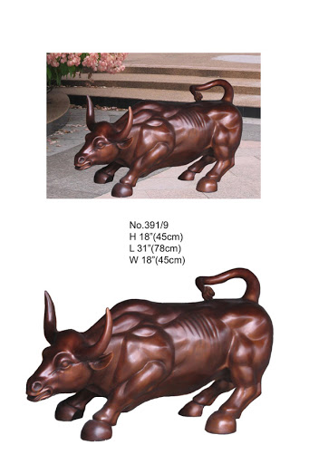 Bronze Bull 18\"H