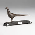 Bronze Art Deco Pheasant on Marble Base