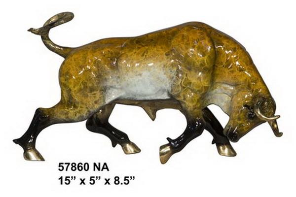 Bronze Bull Face Down  Bronze Bull Face Down