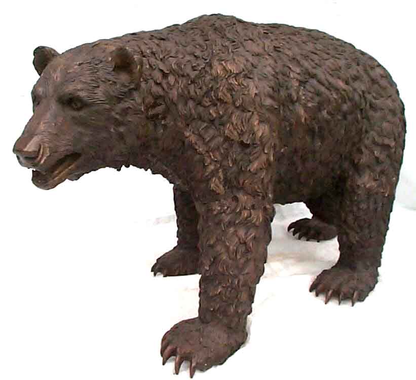 Bronze Walking Bear