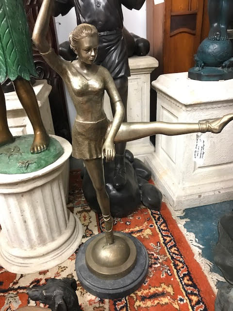 Bronze Dancer with Marble Base