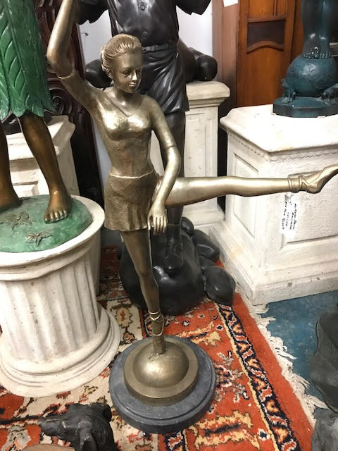Bronze Dancer with Marble Base Bronze Dancer with Marble Base