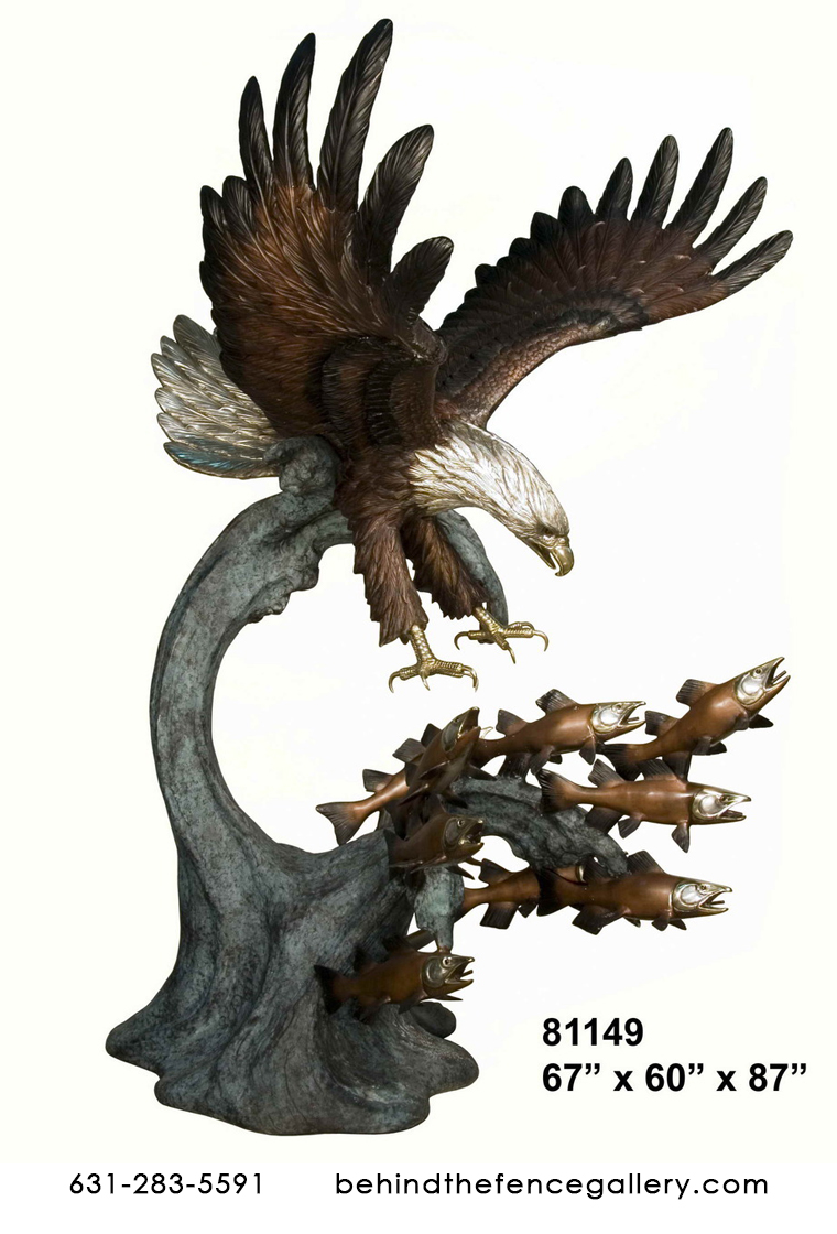 Bronze Bald Eagle Fishing Bronze Bald Eagle Fishing