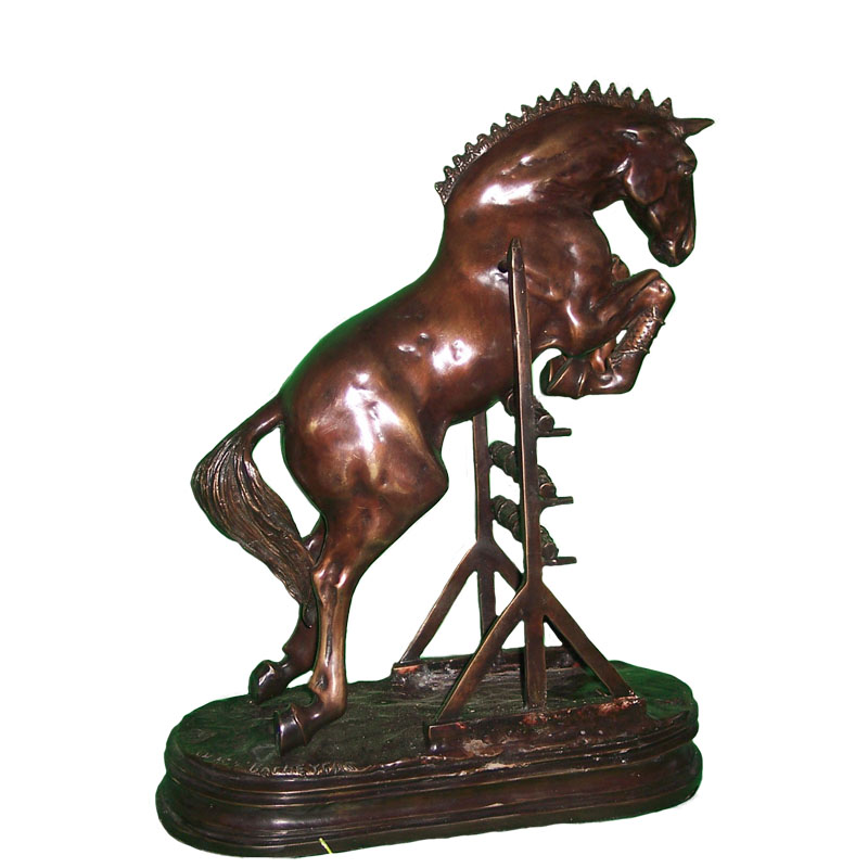 Bronze Jumping Horse