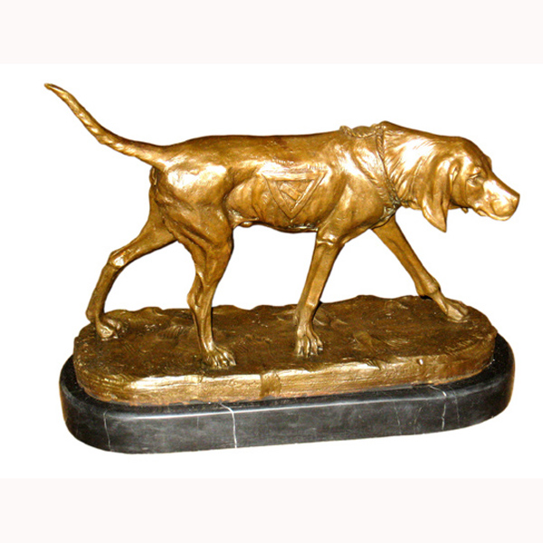 Bronze Bloodhound with Mable Base Bronze Bloodhound with Mable Base