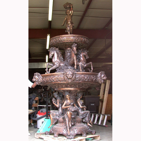 Bronze Cupid, Horse and Ladies Fountain