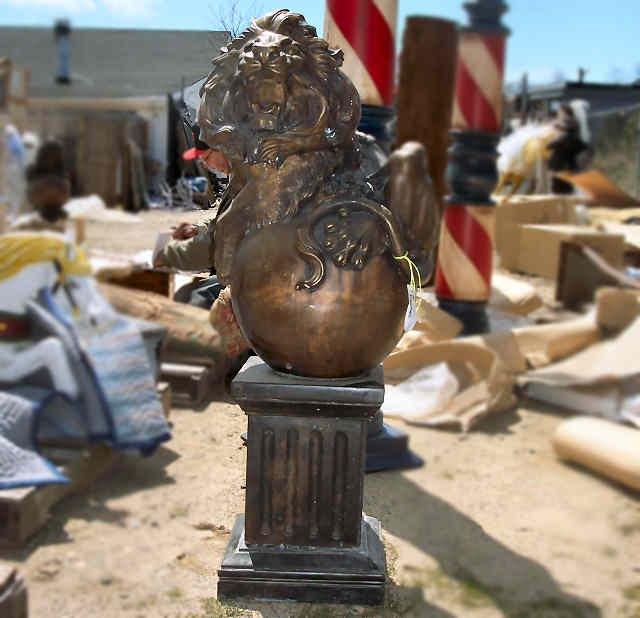 Bronze Lion sitting on the Ball(pair)
