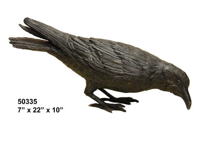 Bronze Pecking Raven Bronze Pecking Raven