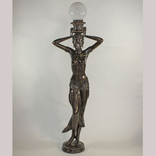 Bronze Horse Bust Figurine Bronze Life Size Woman Lamp