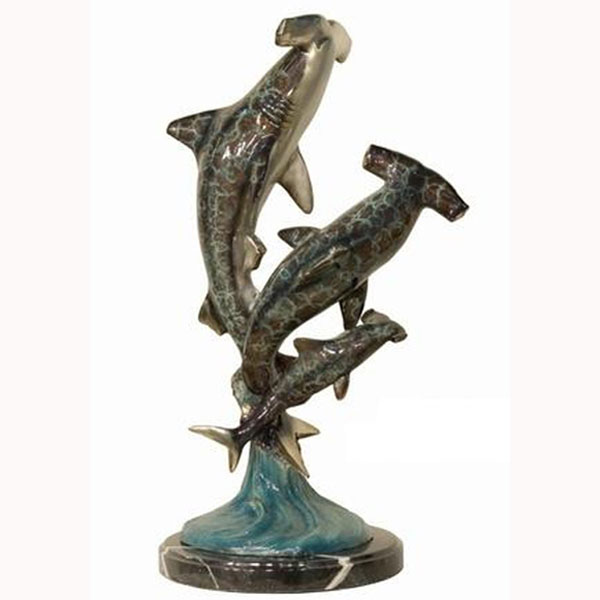 Bronze Three Hammer Head Sharks Bronze Three Hammer Head Sharks