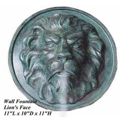 Bronze Lion's Head Wall Fountains