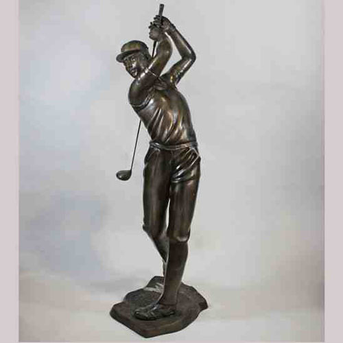 Bronze Life Size Golfer Bronze Life Size Golfer