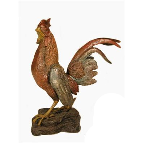 Bronze Cock on Base