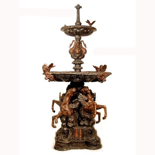 Bronze Horse Tiered Fountain