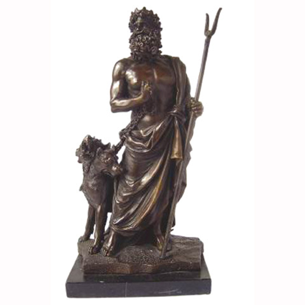 Bronze Zeus with Marble Base  Bronze Zeus with Marble Base