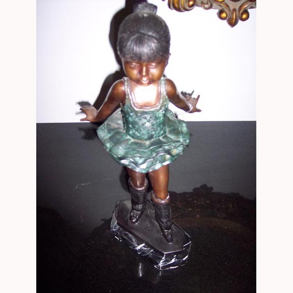 Bronze Ballerina standing Hands Back