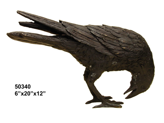 Bronze Raven in the Pecking Position