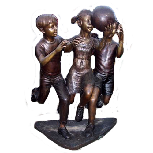 Bronze Kids playing Basketball