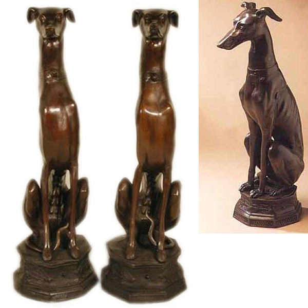 Bronze Greyhound Dog ( each )
