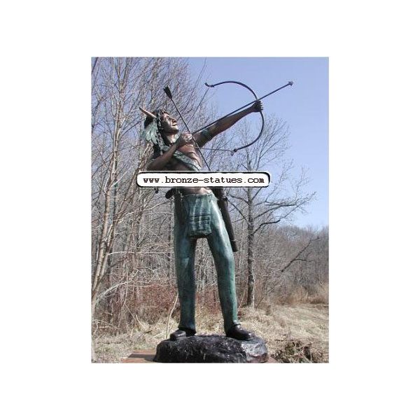 Bronze Indian with Bow