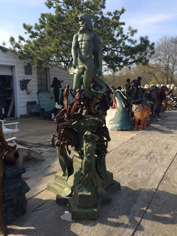 Bronze Neptune with Horses Bronze Neptune with Horses