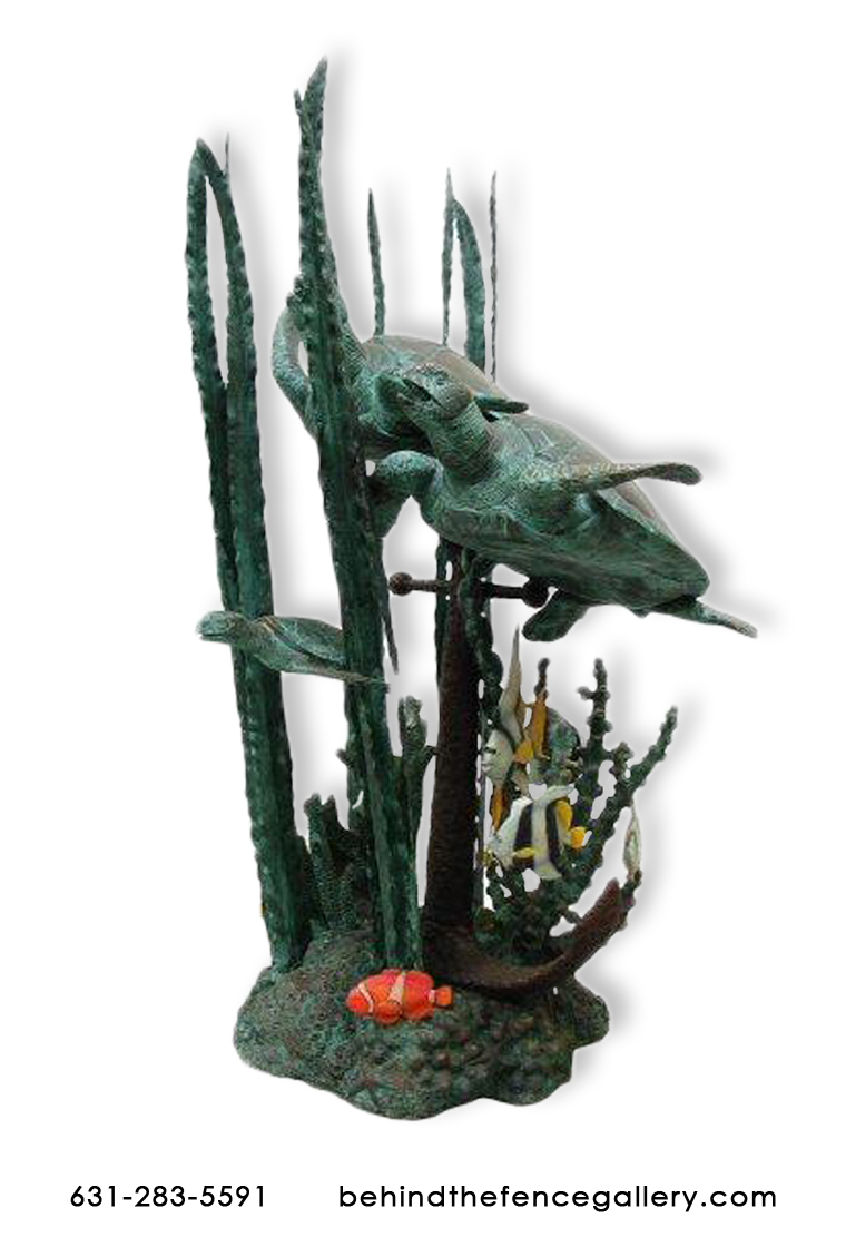 Two Turtles In Sea Fountain Two Turtles In Sea Fountain