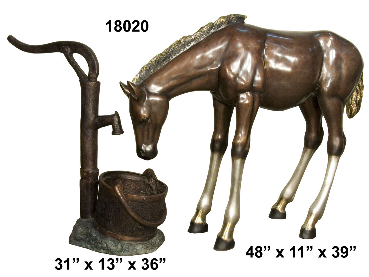Bronze Baby Colt at the Water Pump (2 piece set) Bronze Baby Colt at the Water Pump (2 piece set)