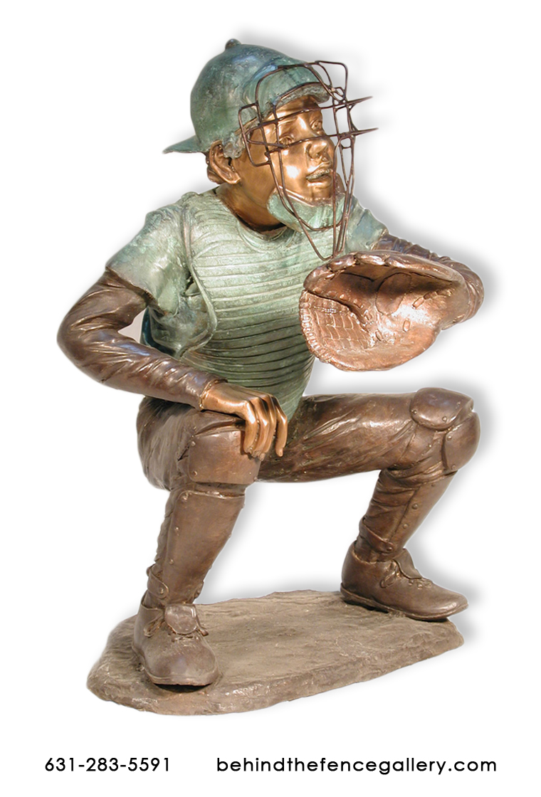 Bronze Baseball Catcher Bronze Baseball Catcher