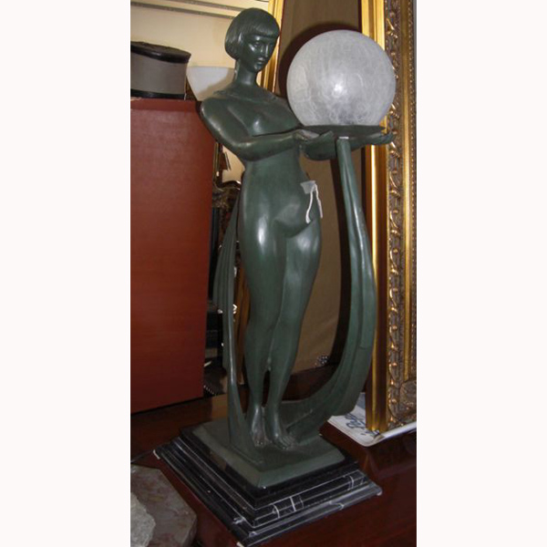 Bronze Art Deco Table Lamp