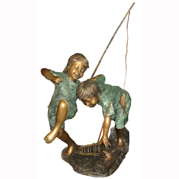boy fishing figurine